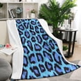 thumbnail image 2 of Leopard Print Blanket Fleece Throw Blanket for Bed Sofa Travel and Camping, Super Soft Cozy Fluffy Plush Blanket, Cheetah Print Blanket for All Seasons(50”×60”), 2 of 5