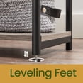 thumbnail image 5 of LEDREM Small End Table with 2-Tier Storage, Industrial Nightstand for Living Room, Bedroom, Office, 15.2 x 19.7 x 11.8 Inches, Greige and Black, 5 of 5