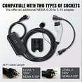thumbnail image 6 of 16A 120V/240V Portable EV Charger, Level 1 & 2 Electric Vehicle Charging Cable (28ft) with NEMA 6-20 Plug & NEMA 5-15 Adapter, for J1772 Plug-in Hybrid & All-Electric Cars, Home Use, 6 of 6