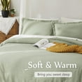 thumbnail image 5 of Twin Comforter Set, Bed in a Bag Sage Green 5-Pieces, Botanical Pattern, All Season Comfortable Seersucker Bedding with Comforter, Sheets, Pillowcase & Shams (Twin, 66"x86"), 5 of 17