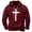 Wine, variant on Blekii Men's Cross Print Hooded Sweatshirt, Graphic Pullover with Religious Motif, Casual Long Sleeve Streetwear Top, Soft Cotton Blend for Comfort, Statement Piece for Faith-Based