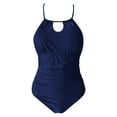 thumbnail image 6 of WAYUTE One Piece Swimsuit Women Solid Color Tummy Control Triangle Bathing Suits Backless Fashion Slim Fit Comfortable Swimwear, 6 of 6