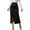 Black, variant on Women Satin Pencil Midi Skirt Elegant High Waisted Slit Solid Color Cocktail Party A-Line Skirts Black S