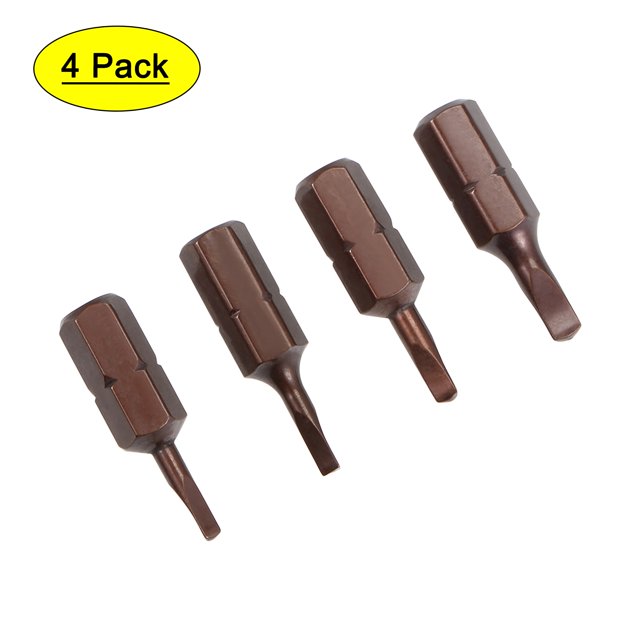 Uxcell 1/4" Hex Shank 0.98" Length TA18/20/23/27 Juego de Puntas de Destornillador Triangular Magnético S2 Steel