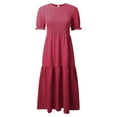 thumbnail image 4 of OSOLU Solid Color Women Casual Summer Dress Sleeveless Flowy Maxi Dress With Waist Tie For Vacation Date Night Dresses Stylish Sundress Dresses For Women 2025 Elegant Classy, 4 of 5