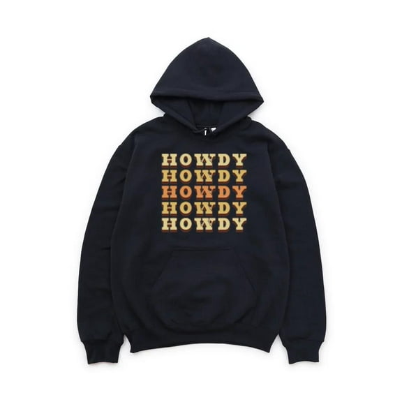 Howdy Cowboy Rodeo Country Saying Western Southern Vintage Greeting Hoodie, for men & women, up to size 5XL