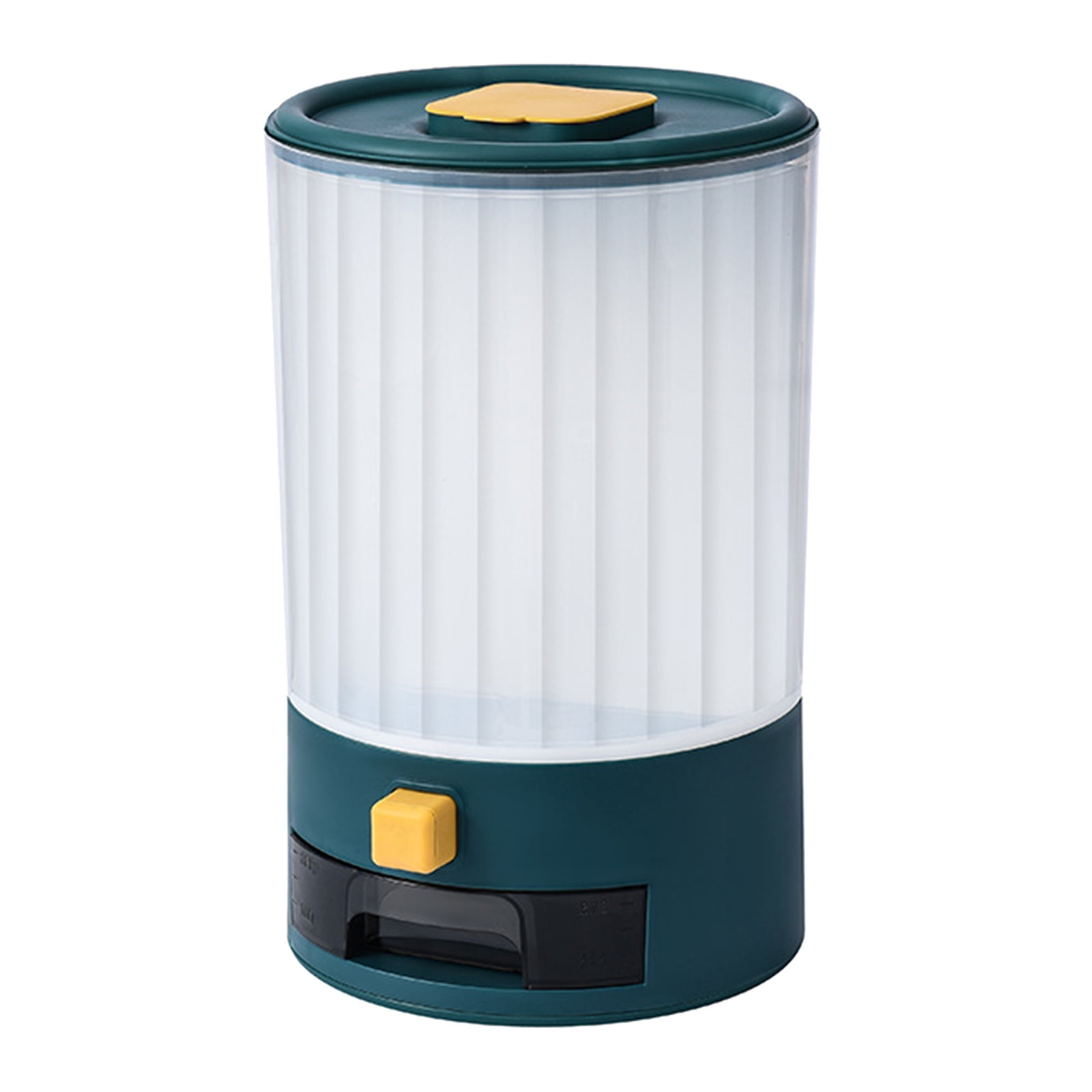 10KG 360 degree Rotating Cereal Dispenser Plastic MoistureProof Dry Food Storage Green