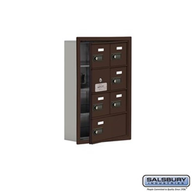 SalsburyIndustries 19145-07ZRC Cell Phone Storage Locker With Front Access Panel - 4 Door High Unit, Bronze
