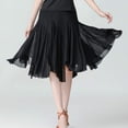 thumbnail image 4 of Women's Ballroom Dancing 360 Degree Long Swing Latin Salsa Rumba Flamenco Dance Skirts for Practice, 4 of 6