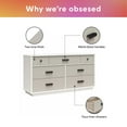 thumbnail image 3 of CosmoLiving by Cosmopolitan Valencia 7-Drawer Wide Dresser, Taupe and White, 3 of 13