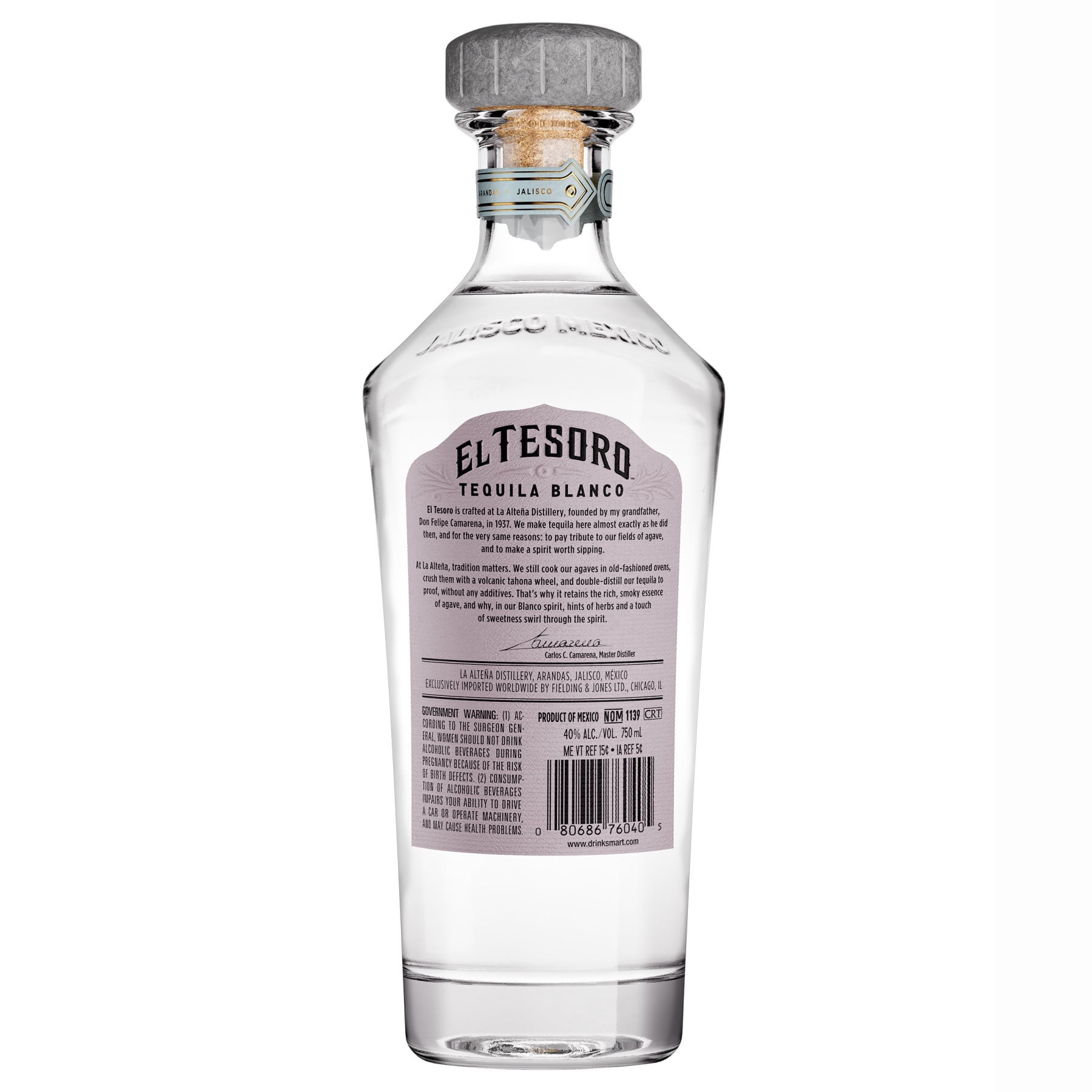 El Tesoro Blanco Tequila, 750 ml Bottle, 40% ABV - Walmart.com