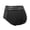 Black, variant on Krdevn Women Solid Triple Striped Waistband Breathable Mesh Butt Lifting Bikini Underwear Scalloped Hem Seamless Stretch Comfort Daily Panties Multi Pack Size:S