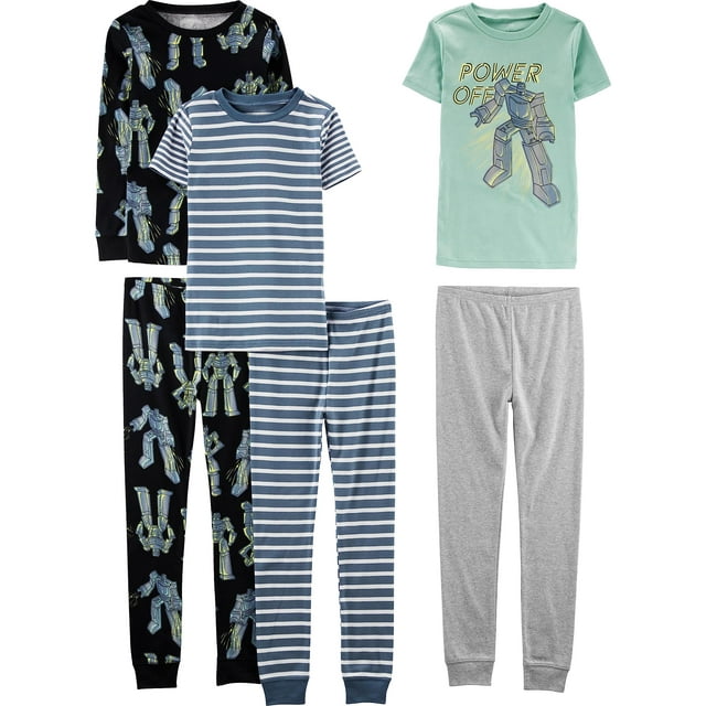 Set de pijama Simple Joys de Carter's Boys, 6 piezas, 6 años