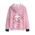 thumbnail image 5 of Xoenoiee Pink Axolotl Candy Print Fleece Full Zip Hoodies for Girls Christmas Lightweight Casual Long Sleeve Hoodie Sweatshirts Athletic Tops Sports Shirt Outerwear with Pocket, S, 5 of 7