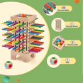 thumbnail image 4 of Wooden Board Game Toys, 42 Colourful Sticks Dice Game Math Educational Toy, Family Fun Ball Dropping Game, 4 of 5