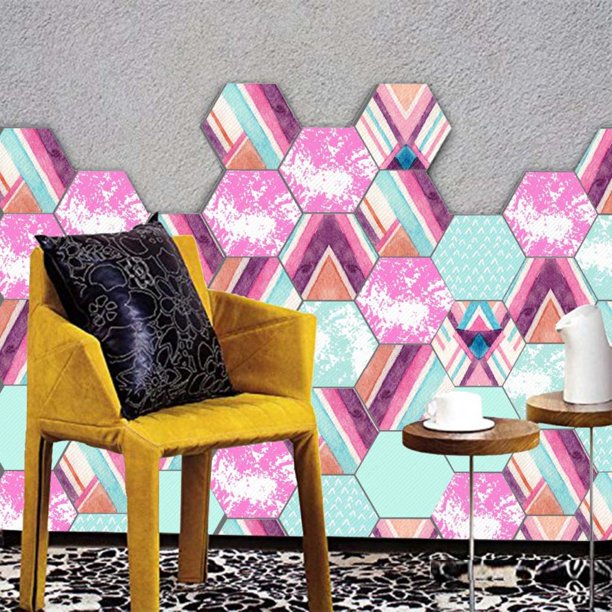 Uds., de Pared de Acuarela en apariencia de , Calcomanía de Vinilo Extraíble para Dormitorio, , Cocina, , Decoración 1 Soledad Adhesivo de pared autoadhesivo