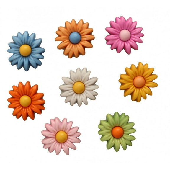Daisy Delight Buttons - 8pk