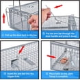 thumbnail image 5 of Humane Live Mouse Vole Chipmunk Trap Cage, 2-Pack Rat Traps for Indoors and Outdoors, 5 of 10
