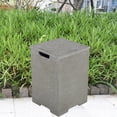 thumbnail image 4 of Elementi Plus Propane Tank Cover Table Outdoor Fire Pit Side Table Square Propane Tank Hideaway Storage Box for 20lb Propane Gas Tank Concrete - Light Grey, 15.7" x 15.7" x 24.8", 4 of 4