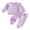 Purple, variant on RUINIXCW Toddler Girl Fall Outfits Cute Letter Embroidery Long Sleeve Tops and Pants