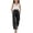 Black, variant on Bovxnpu Girls Cotton Casual Pants Linen Cotton Girls Shorts Casual with Pockets Drawstring Waist Pants