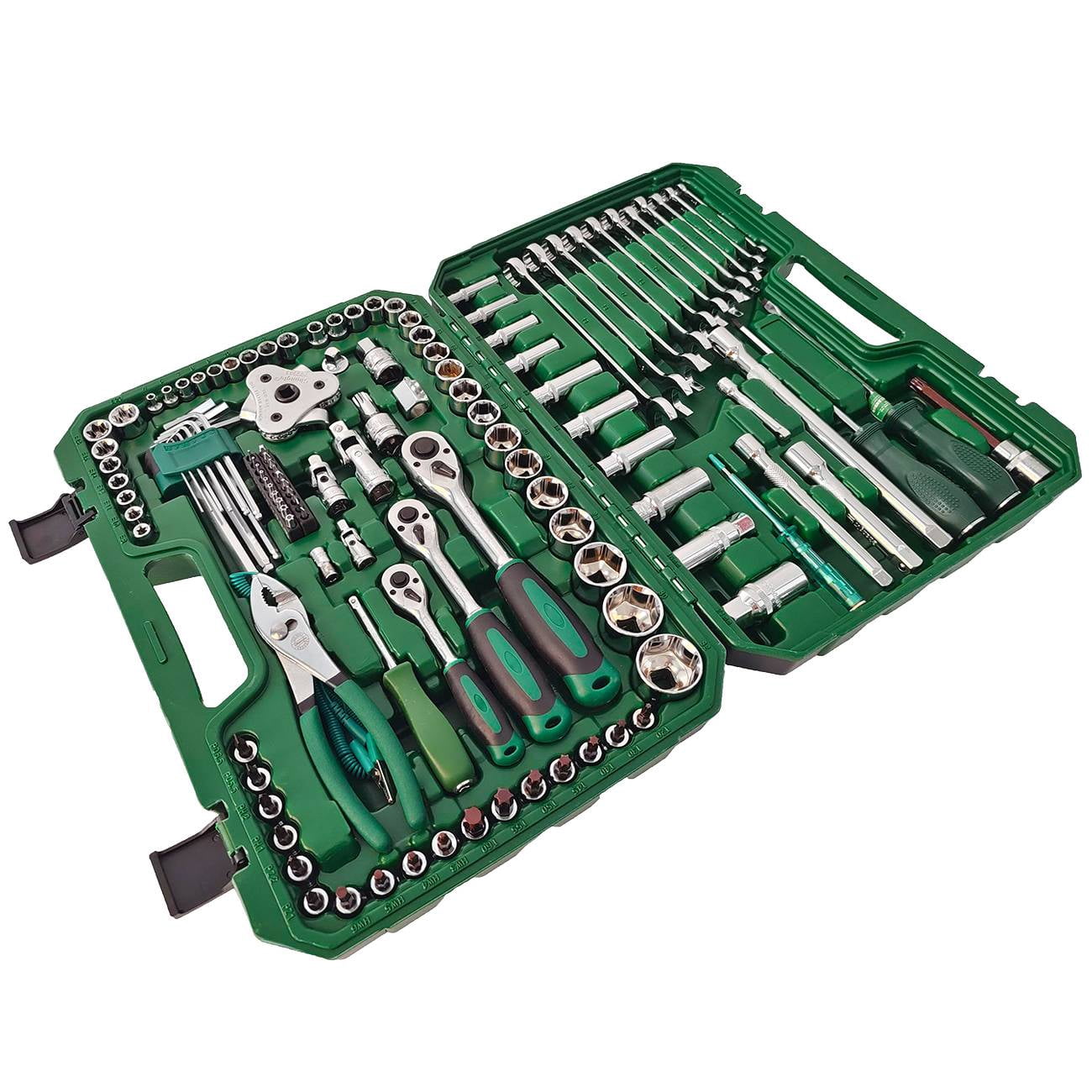 Dawot 32-piece 1/2" Drive Socket Set, Including 25pcs Metric(8-32mmm) Sockets, 1/2-Inch Ratchet, Extension bars and Universal joint