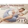 thumbnail image 3 of Almohada de embarazo Momcozy Original en forma de F con cuña ajustable, 3 of 7