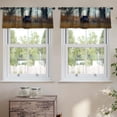 thumbnail image 2 of LALILO Kitchen Curtain Valance Big Wild Running Meadow Red Rod Pocket Window Curtain 52"x 18" Set of 2, 2 of 5