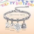 thumbnail image 3 of VNOX 16th Birthday Gifts Bracelet - Sweet 16 Birthday Presents for Her Adjustable Charm Bracelet Jewellery Gift for Sister Friend Teen, 3 of 8