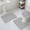Gray, variant on Orange Stripes Bath Mat 3 Piece Bathroom Rug Set, Simple Geometric Modern Monochrome Non Slip Bath Rug Contour Mat and Toilet Lid Cover, Absorbent Shower Mats Soft Bath Rugs and Mats Sets