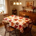 thumbnail image 4 of Gqtwoy Maple Leaf Polyester Tablecloth Waterproof, Thanksgiving Dining Table Cover, Multi-Color, Elegant Fall Decor, Ideal for Family Gatherings and Parties, 4 of 8