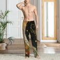 thumbnail image 2 of Yiaed Abstract Gold Floral Galaxy Print Men's Lounge Pants, Loose PJ Bottoms, Long Pajama Pants for Men-XX-Large, 2 of 6