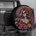 thumbnail image 2 of Lotusprinthandmade Sugar Skull Beauty Spare Tire Cover Without Backup Camera Hole 6 Sizes (31 in.), sugar skull tire cover, 2 of 7