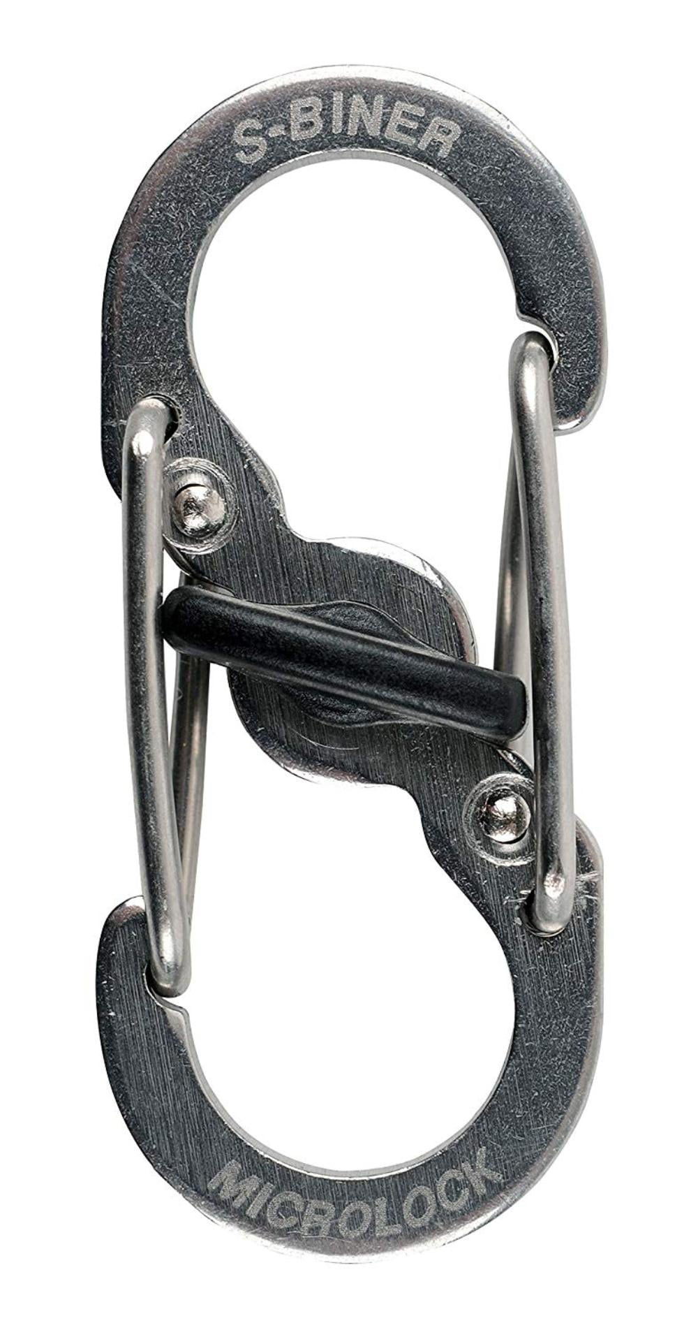 SBiner TagLock, Dual Carabiner Clip For Dog Tags With Secure Lock