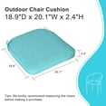 thumbnail image 4 of BPS Outdoor Dining Chair Cushions Set of 2, Waterproof Patio Furniture Seat Cushions, Outdoor Chair Pads with Ties, 20 x 19 inch, Aruba Blue, 4 of 8