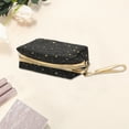 thumbnail image 3 of 1 Pc Bolsa de Maquillaje Ligera con Patrón de Estrella para Viajes de Negocios Negra de Poliéster, 3 of 3
