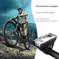 thumbnail image 5 of Luz delantera de bicicleta Linterna de faro de bicicleta de 4 modos recargable por USB (plata), 5 of 5