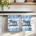 thumbnail image 7 of Coastal Seashell Kitchen Towels Set of 1, Summer Ocean Starfish Conch Blue Stripes Absorbent Dish Towels for Kitchen, Microfiber Hand Towel, Quick Drying Tea Towel for Cleaning Decorative Dishcloths, 7 of 7