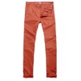 thumbnail image 3 of Pantalones chinos a juego, delgados, con parte delantera plana, para hombre, naranja, 3 of 6