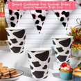 thumbnail image 2 of 10 vasos de papel con estampado de vaca de 8 oz | Tazas de vaquera en blanco y negro for fiestas de cumpleaños en la granja, Navidad, Halloween, celebraciones de Año Nuevo, 2 of 6