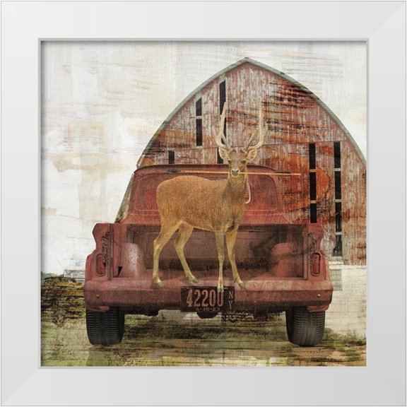 Sophie 6 12x12 White Modern Wood Framed Museum Art Print Titled - Buck Trip