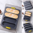 thumbnail image 2 of Silicone Bun Bread Baguette Pan Perforated Tray Soft Nonstick French Bread Die, 2 of 7