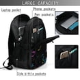 thumbnail image 4 of Balery Color Musical Notes Mochila con carga USB para hombre y mujer - Mochila impermeable y antirrobo para portátil con puerto USB para viajes, trabajo, estudios y universidad, 4 of 7