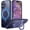 Purple, variant on Magnetic for iPhone 16 Case,[with 360°Rotatable Invisible Magnetic O-Ring Stand][Compatible with MagSafe][Military Grade Shockproof] Slim Phone Case for iPhone 16 6.1" Clear