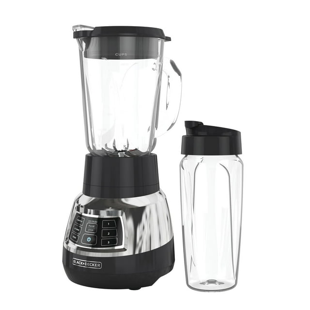 Licuadora Silenciosa BLACK+DECKER con Vaso de Vidrio Cyclone BL1400DG-P