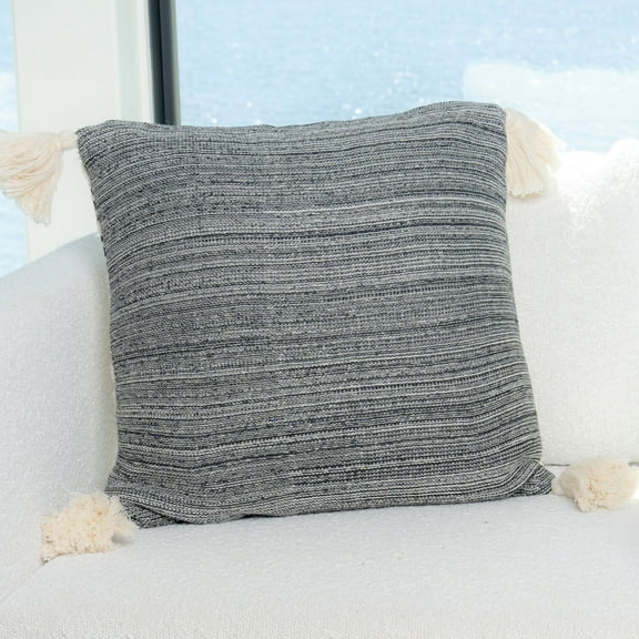 Elsie & Zoey Necalli 18X18" Reversible Striped Cotton Throw Pillow for Women