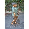 thumbnail image 4 of Nifao Young Compatible Couple Holding Hands Lifesize Bronze Statue – Home Office Decor Sculpture, 31"L x 16"W x 45"H, 4 of 12