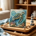 thumbnail image 5 of Underwater Sea Turtle Diamond Art Kit, with Frame Crystal Rhinestone Canvas for Home Wall Decor Relaxing DIY Craft Gift, Gifts for Family and Friends(Sea Turtles), 5 of 8