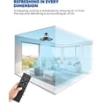 thumbnail image 6 of 20'' Caged Ceiling Fan with Lights 6 Speeds Low Profile Small Farmhouse Industrial Ceiling Fans, Black Enclosed Bladeless LED Ceiling Fan Remote/APP Control for Living Room/Bedroom/Kitchen, 6 of 6