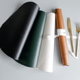 thumbnail image 5 of Juego de manteles individuales y posavasos de cuero Artificial, tapetes de mesa, tapetes de café aislantes lavables resistentes al calor, manteles individuales de cocina, 5 of 5